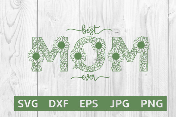 Mom Sunflower SVG: Graphics & Print Templates