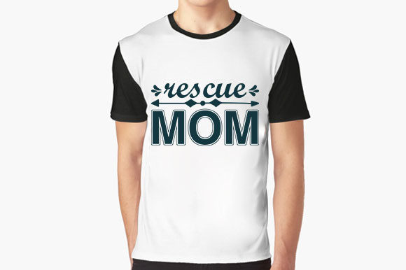Reviewing Dog Svg Design, RESCUE MOM Graphics for T-Shirt Designs